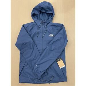 NWT Mens The North Face Antora Dryvent Waterproof Rain Jacket- Shady Blue Small